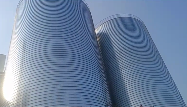 慈溪2座混凝土高架卷板仓